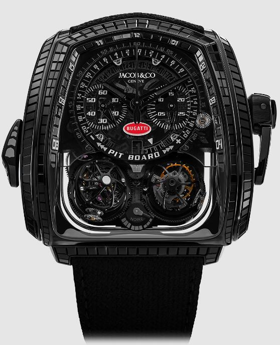 Review Jacob & Co TWIN TURBO FURIOUS BUGATTI LA MONTRE NOIRE TT800.31.AA.UA.A Replica watch